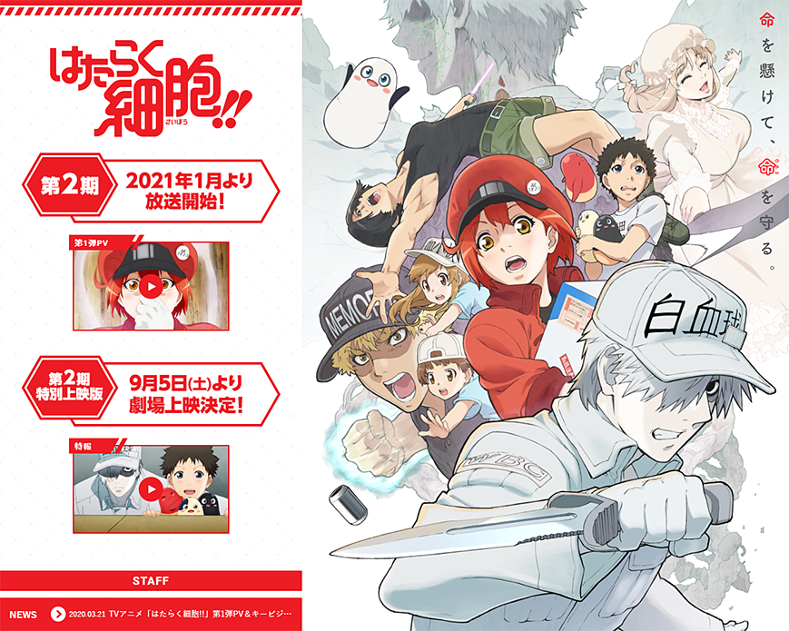 TVアニメ「はたらく細胞!!」 PC画像