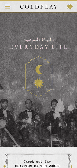 Coldplay – Official Site SP画像