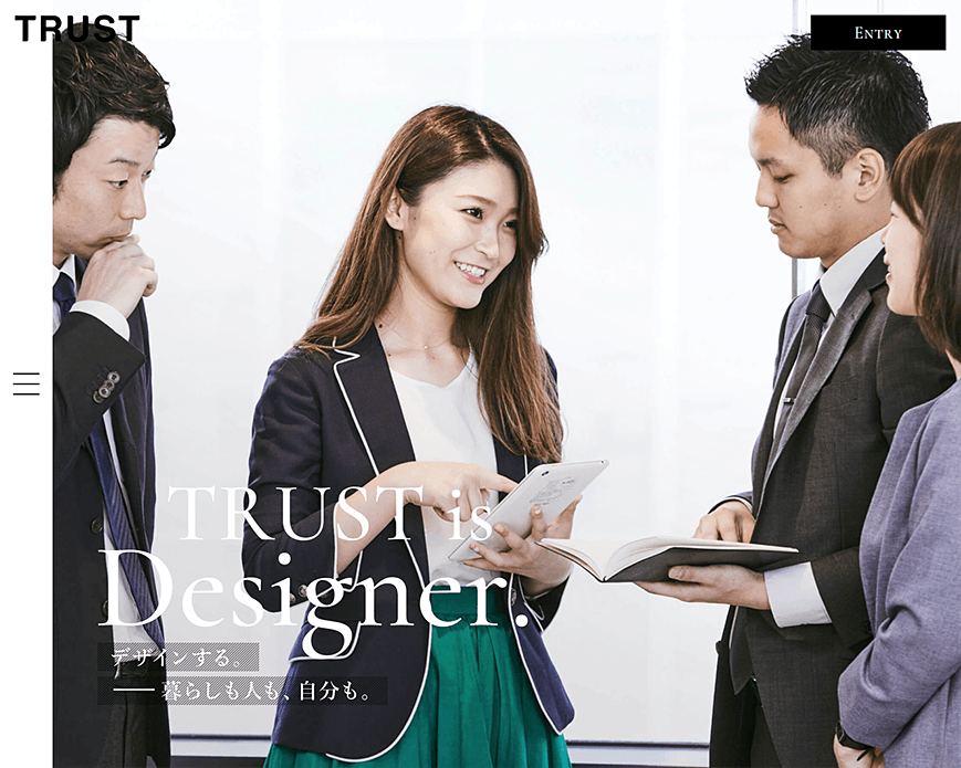 TRUST Recruit Site PC画像