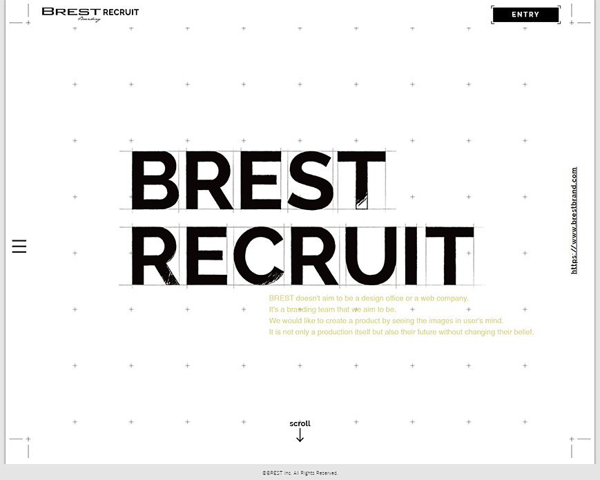 BREST株式会社 リクルートサイト PC画像