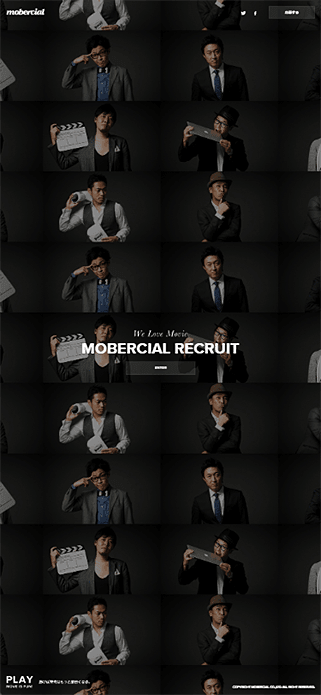 PLAY - MOVE IS FUN 動画制作・映像制作/撮影・CM制作会社 MOBERCIAL（モバーシャル）RECRUIT SITE SP画像