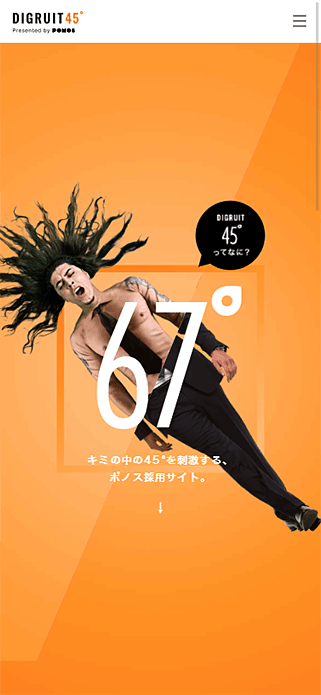 DIGRUIT45°（PONOS採用サイト） | ポノス株式会社 SP画像