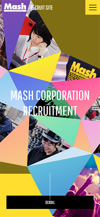 株式会社マッシュ　採用サイト SP画像
