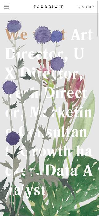 FOURDIGIT Inc. Recruiting SP画像